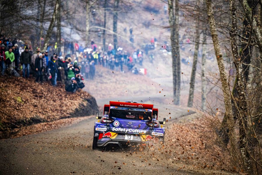 Grégoire Munster in action for M-Sport Ford at Rallye Monte-Carlo 2025